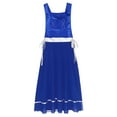 thumbnail image 6 of Kaerm Women Church Choir Worship Dress Liturgical Praise Lyrical Dance Performance Dancewear Tunic Blue S, 6 of 7