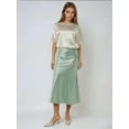 thumbnail image 5 of High-Waist Satin Midi Skirt, 5 of 5