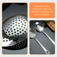 thumbnail image 3 of 2Pcs Stainless Steel Long Handle Slotted Spoon Portable Serving Utensil Buffet Supply, 3 of 8