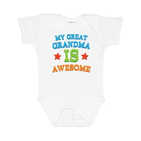 

Inktastic My Great Grandma is Awesome Gift Baby Boy or Baby Girl Bodysuit