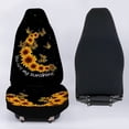 thumbnail image 5 of Chririnla Sunflower Butterfly You Are My Sunshine Car Front Seat Covers Full Set of 2 Waterproof Automotive Interior Decor Universal Fit Most Vehicles, 5 of 7