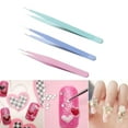 thumbnail image 3 of 3pcs  Painting Stainless Steel Tweezers DIY Rhinestone Crafts Mosaic Tool, 3 of 6