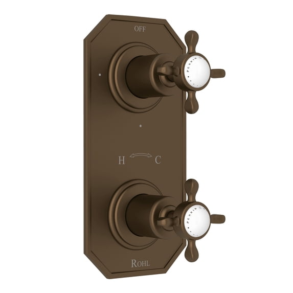 Perrin And Rowe U.8586X/To Edwardian 5 Function Thermostatic Valve Trim Only - Bronze