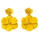 thumbnail image 2 of Pendientes colgantes de flores, pendientes de pétalos florales, pendientes colgantes para vacaciones, mujeres, niñas, joyería del día de San Valentín, Amarillo, 2 of 8