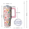 thumbnail image 2 of 30 oz Holiday Snowman Santa Tumbler with Handle and Straw, Stainless Steel Insulated Cup 30 oz, Leak Proof Christmas Mug, Gift Ideas, 2 of 5