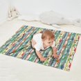 thumbnail image 2 of Colorful Dinosaurs Stripe Pattern Blanket,Comfortable Soft Lamb Wool Throw Blanket,All Season,Warm Lightweight Blankets for Sofa Bed Couch Living Room Chair,30"x40", 2 of 4