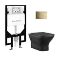 thumbnail image 6 of Carre Wall-Hung Toilet Bundle 0.8/1.6 GPF Dual Flush in Matte Black with Brass Flush Plate, 6 of 12