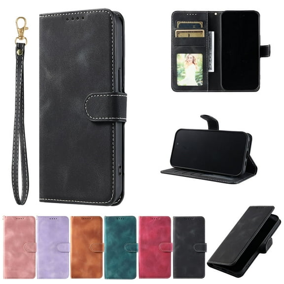 Flip Wallet Card Slot Leather Case Cover For Samsung Galaxy S25 Ultra S25Plus S25 S24FE Magnetic Closure PU Leather Folio Flip Phone Cover