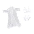 thumbnail image 3 of Pijamas para muñecas de 11.5'', ropa de baño hecha a mano, trajes de baño, ropa interior de moda. Blanco, 3 of 8