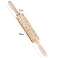 thumbnail image 6 of lsiaeian Embossed Wooden Rolling Pins with Elk Deer Gingerbread Man Pattern,Engraved 3D Holiday Rolling Pins for Baking to Decorate Cookies Waffles Pastry Dough Pies,14 Inches-Beechwood, 6 of 8