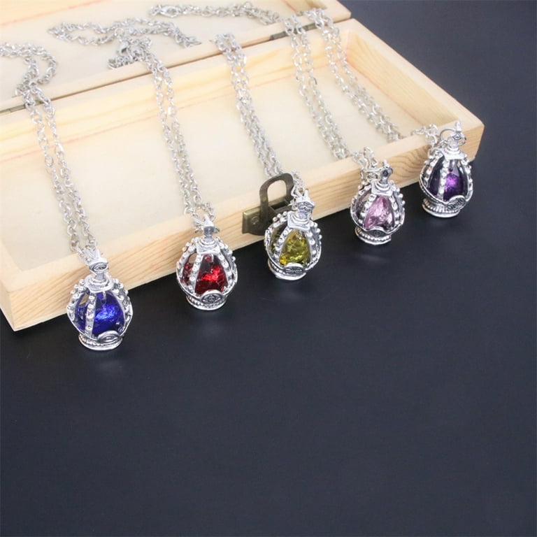 iirukaa Anime PMMM Miki Sayaka Necklace Ring Soul Gem Necklace