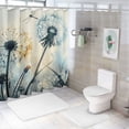 thumbnail image 7 of Pratyus Dandelion Dragonfly Printed Shower Curtain with Hooks, 100% Polyester Fabric, Bathroom Decoration, Various Sizes 36x72, 7 of 7