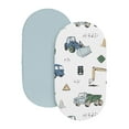 thumbnail image 2 of Sweet Jojo Designs Construction Truck Green Blue and Grey Baby Bassinet Fitted Sheets 2 Piece Set, 2 of 6