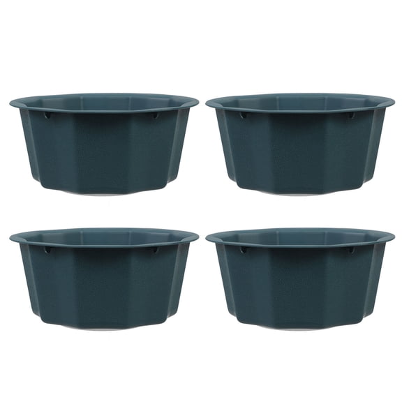 FRCOLOR Set of 4 Concrete Flower Pots for Indoor Plants, Urn Planter , Green Flowerpots for Home Decor