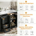 thumbnail image 4 of Euroco 36" Modern Bathroom Vanity with Ceramic Sink, Soft-Close Door, Adjustable Shelf & 3 Drawers, Ample Storage, 4 of 9