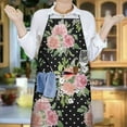 thumbnail image 6 of Pioneer Flower Floral Print Pattern Apron-Garden Aprons for Women with Pockets-Cotton Linen Waterproof Kitchen Cooking Gardening Aprons Adjustable for Kitchen,Cooking,BBQ and Salon 33x27 Inch, 6 of 7