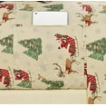 thumbnail image 2 of Elegant Comfort Soft Bed Sheets Holiday Pattern 1500 Series Hotel Quality Microfiber-Softness Wrinkle and Fade Resistant (4-Piece) Bedding Set, Twin, Santa Moose, 2 of 5