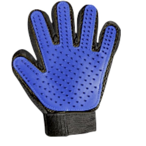 The Room Collective Pet Grooming Gloves, Deshedding Hair Remover for Dogs & Cats, Left & Right Hand Pair, Blue