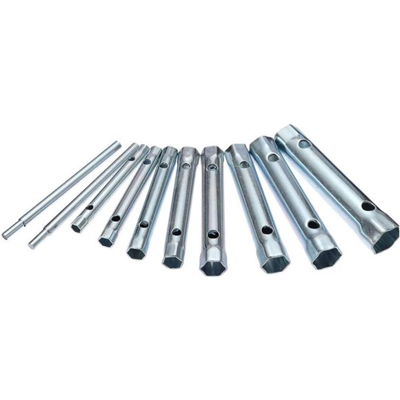 Ensemble de 10 Pcs Clé à Double Extrémité pour Douille de Plombier, Écrou Arrière, Robinet, Clé pour Bougie d'Étincelle, Clé pour Bougie d'Étincelle Prolongée (10)