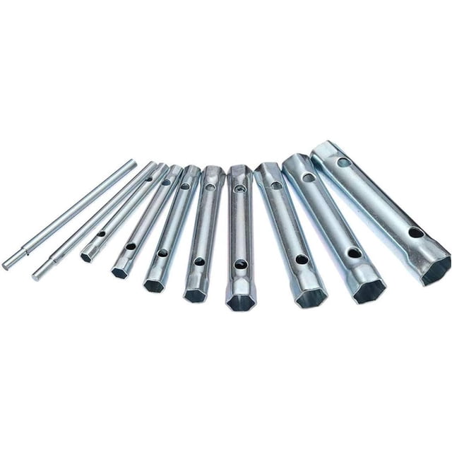 10Pcs Dual-Ended Wrench Socket Plumber Back Nut Tap Spark Plug Spanner Set Extended Spark Plug Wrench (10)