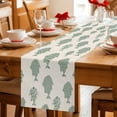 thumbnail image 5 of Abstract Art Fish Green Table Runner - 36 Inch Long Coastal Ocean Summer Marine Life Cotton and Linen Blended Dress Scarves Farmhouse Table Runner for Kitchen Dining, Coffee Table, 13" x 36", 5 of 8