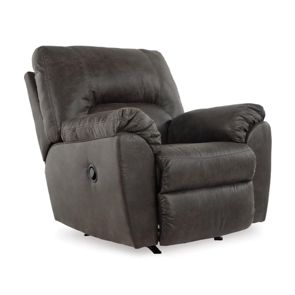 Pemberly Row Modern / Contemporary Fabric Rocker Recliner in Pewter