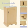 thumbnail image 6 of 20" Bathroom Vanity with Sink, Bathroom Cabinet with Soft Closing Door, Storage Rack and Adjustable Shelve, Natural Wood, 6 of 7