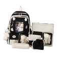 thumbnail image 2 of 5 mochilas escolares de moda para mujer con correas de hombro ajustables Negro, 2 of 9