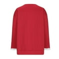 thumbnail image 4 of Antinious V Neck Long Sleeve Shirts for Women Casual Fall Tops Plus Size Sweater,Sweatshirt for Women,Going Out Tops for Women,Red,L, 4 of 5