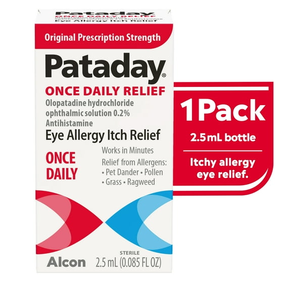 Pataday Once Daily Eye Allergy Itch Relief Eye Drops, 2.5 ml