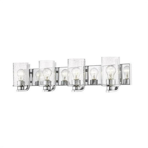 Z Lite 492-4V-CH 4 x 60W Beckett Medium Dimmable Billiard Light, Clear Seedy