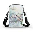 thumbnail image 2 of HELLHERO with Zipper Closed Women Crossbody Bag for Unisex Daily Use Crossbody Sling Bags Polyester 4.33x1.97x7.09, Owls on Blooming Branch, 2 of 7