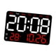 thumbnail image 5 of Reloj despertador digital con brillo ajustable de 10 niveles y modo de memoria, pantalla LED de mesa. Rojo, 5 of 9