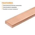 thumbnail image 3 of Uxcell 2Pack 2Pack Copper Flat Bar, 1/4" Thickness x 1" Width x 10" Length Copper Bar Stock, 3 of 6