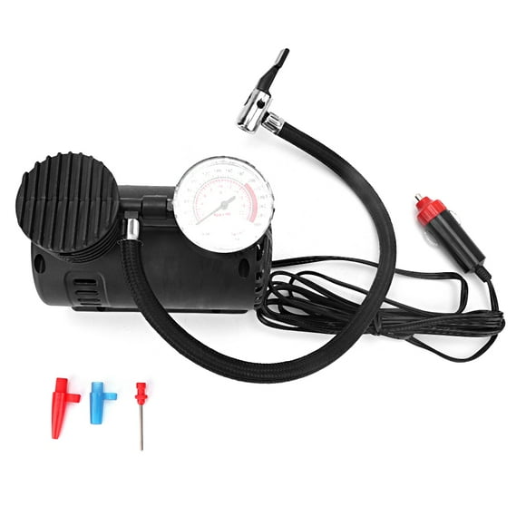 300PSI 12V Car Portable Mini Air Compressor Pump Electric Tire Inflatable Pump Inflator Gauge