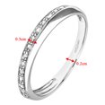 thumbnail image 5 of 9ct White Gold Jewelco London 2pts Diamond Pave Edge Half Eternity Ring 3mm, 5 of 8