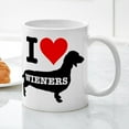 thumbnail image 3 of CafePress - I Heart Wieners Mug - 11 oz Ceramic Mug - Novelty Coffee Tea Cup, 3 of 4