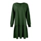 thumbnail image 4 of Vestido de manga larga para mujer 2025 Otoño - Minivestido tipo sudadera con cuello redondo y tejido de punto acanalado, 4 of 7