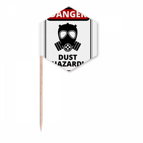 Danger Symbol Dust Hazard Warning Signs Toothpick Flags Cupcake Picks Party Celebration