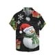thumbnail image 2 of Blusa y camisa de manga corta con cuello vuelto Camisa de manga corta con estampado navideño para hombre Camisa informal de manga corta con solapa para hombre Tops para hombre, 2 of 4