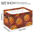 thumbnail image 3 of Cartoon Basketball Storage Bins with Handle Fabric Organizer Basket Foldable Box 1 Pack 14.2x10.2x8.3, 3 of 8