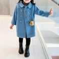 thumbnail image 5 of breaise Girls Dress Coat Kids Winter Warm Jacket Girl Kids Peacoat Dressy Long Sleeve Button Trench Coat Pocket Long Peacoat Outerwear, 5 of 7