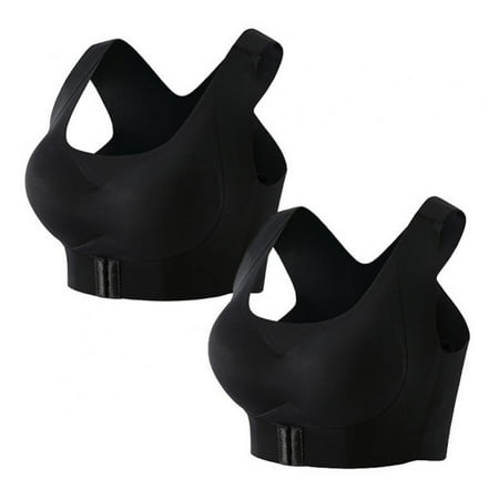 

Women s Seamless Cross Front Closure Push Up Bra Lifting Shapewear Top Back Support Posture Bra Yoga Running Bras with Removable Pads