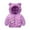 Purple, variant on Odeerbi Baby Boys Girls Coats Winter Outerwear Jackets Cute Jacket Kids Light Down With Ear Hoodie Spring Clothes Infant Children's Clothing Coat