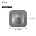 thumbnail image 2 of Uxcell 3packs Shower Drain Hair Catcher Round and Convex Drain Strainer for Shower, Grey, 2 of 5