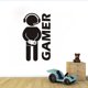thumbnail image 1 of Calcomanía de pared Gamer con controlador, calcomanía de pared Game Boy (23,6" x 11,8"), calcomanía de pared con diseño artístico de vinilo para el hogar, sala de juegos, decoración del dormitorio, 1 of 5