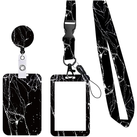Bravoul Badge Reel Retráctil de Alta Resistencia con Clip Giratorio de 360° - Tarjetero de Identificación, Cordón Desmontable