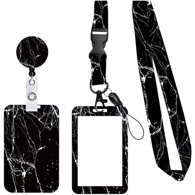 Bravoul Badge Reel Retráctil de Alta Resistencia con Clip Giratorio de 360° - Tarjetero de Identificación, Cordón Desmontable