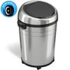 iTouchless Commercial Size Automatic Touchless Sensor Trash Can - Stainless Steel ? 18 Gallon / 68 Liter ? Round Shape iTouchless Commercial Size Automatic Touchless Sensor Trash Can - Stainless Steel ? 18 Gallon / 68 Liter ? Round Shape