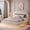 Beige, variant on Seetech King Size Cloud Bed Frame with Upholstered Headboard, Floating Platform Bed with LED Lights, No Box Spring Needed, Beige